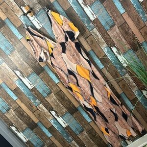 XL artsy stretchy maxi dress